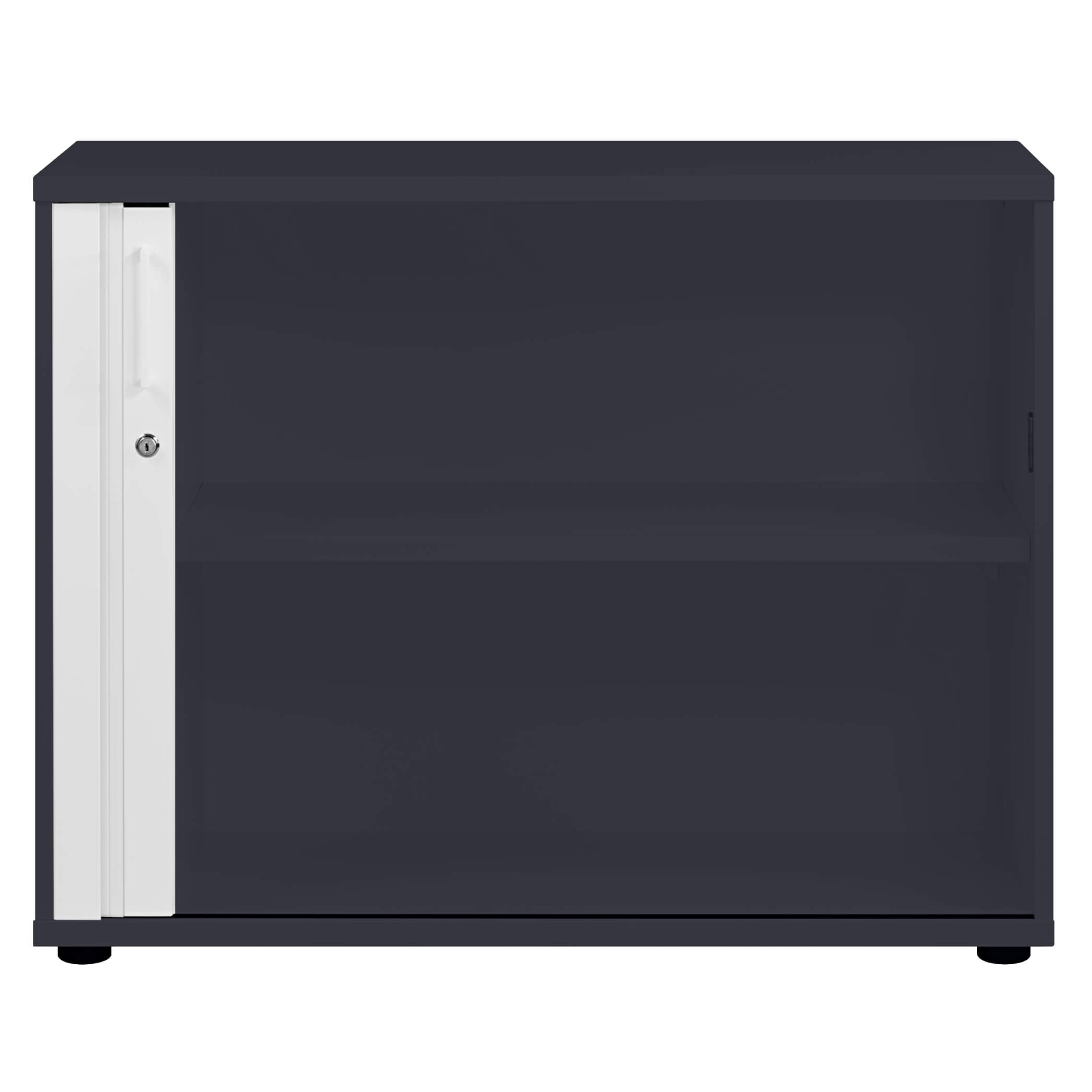 UNI Querroll store cabinet | 2 Oh, 1000 x 777 mm, anthracite / white - 3 Main Image