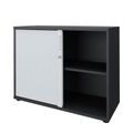 UNI Querroll store cabinet | 2 Oh, 1000 x 777 mm, anthracite / white - 6 Thumbnail Image