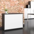 UNI Querroll store cabinet | 2 Oh, 1000 x 777 mm, anthracite / white - 1 Thumbnail Image