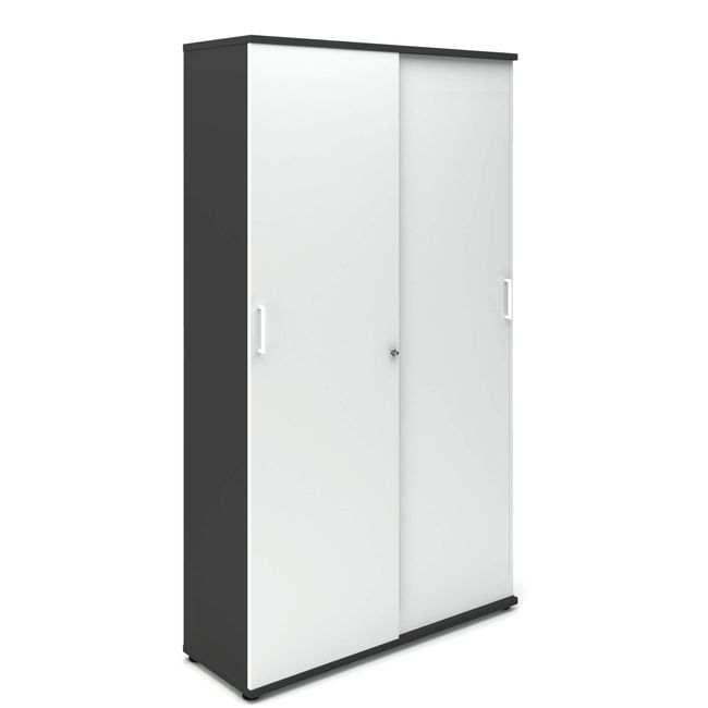UNI Schiebetürenschrank | 5 OH, 1200 x 1897 mm, Anthrazit / Weiß UNI Schiebetürenschrank | 5 OH, 1200 x 1897 mm, Anthrazit / Weiß