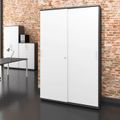 UNI Sliding door cabinet | 5 Oh, 1200 x 1897 mm, anthracite / white - 1 Thumbnail Image