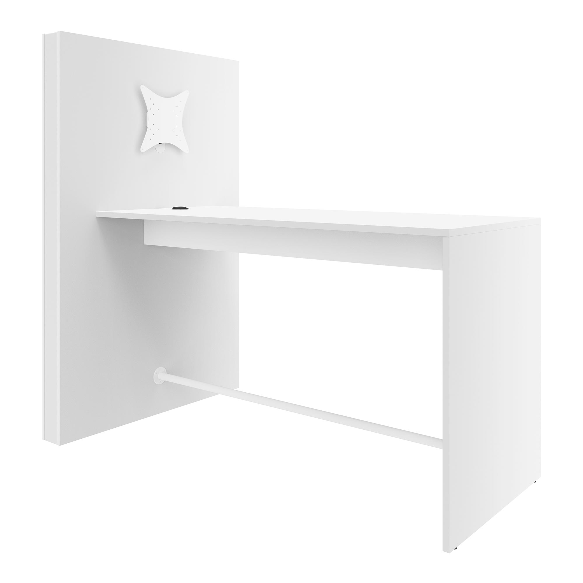 MEDIAWALL Tabella delle riunioni | Presentazione multimediale, parentesi di monitoraggio, socket integrato, 1932 x 1200 mm, bianco - 2 Main Image