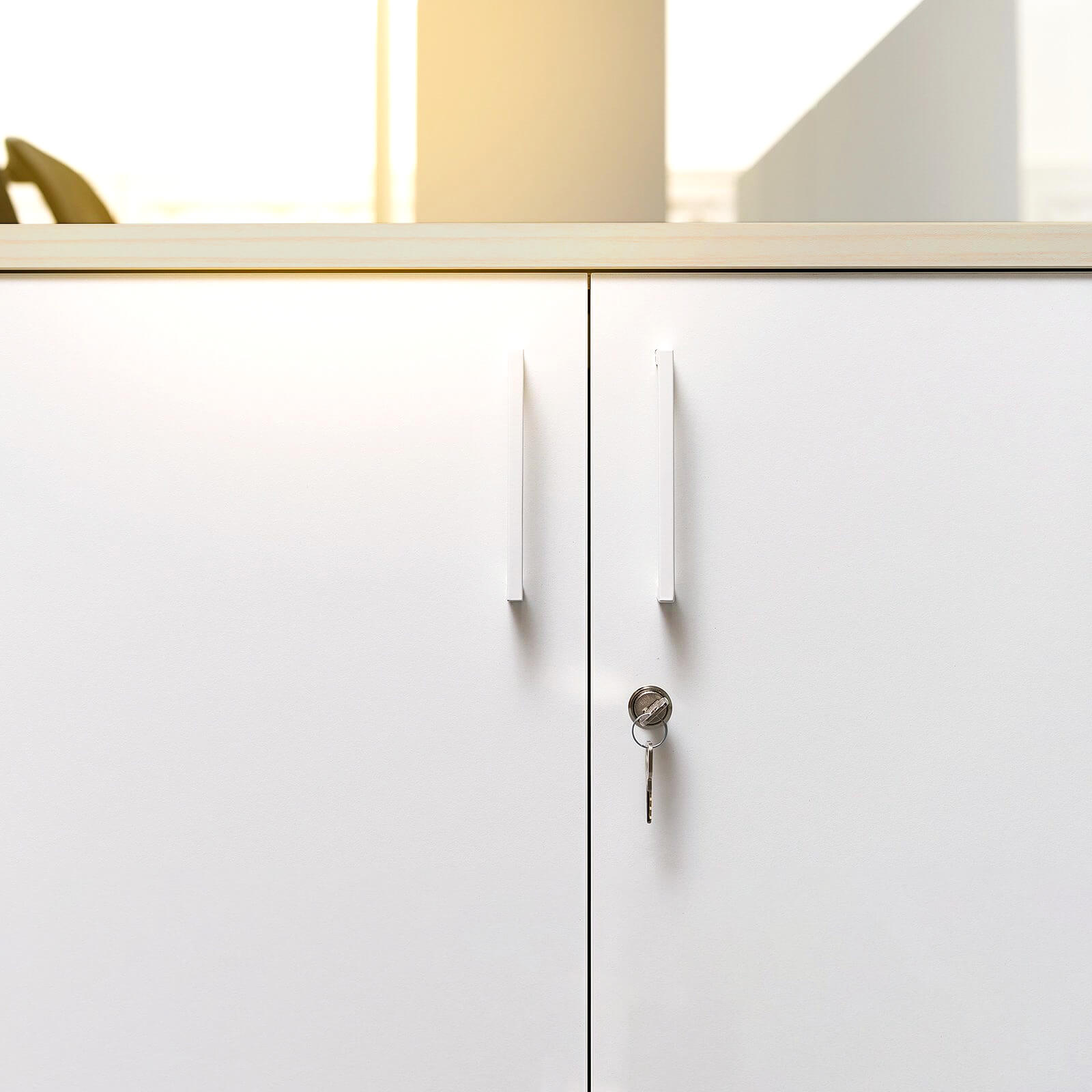 UNI Armoire de porte d'aile | 2 oh, 800 x 777 mm, érable / blanc - 14 Main Image