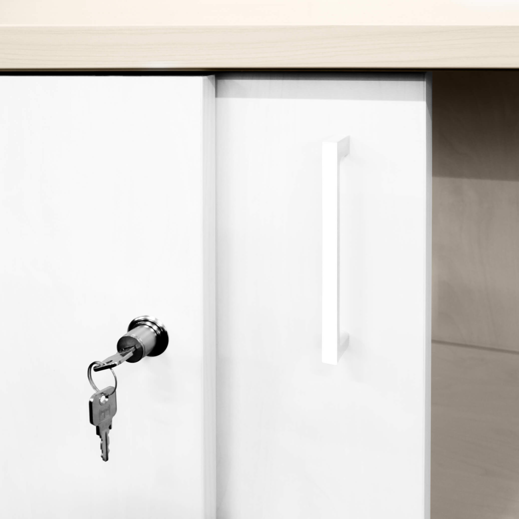 UNI Armoire de porte coulissante | 2 oh, 1000 x 777 mm, érable / blanc - 5 Main Image