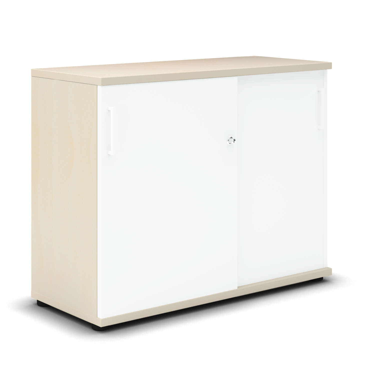 UNI Armoire de porte coulissante | 2 oh, 1000 x 777 mm, érable / blanc - 2 Main Image