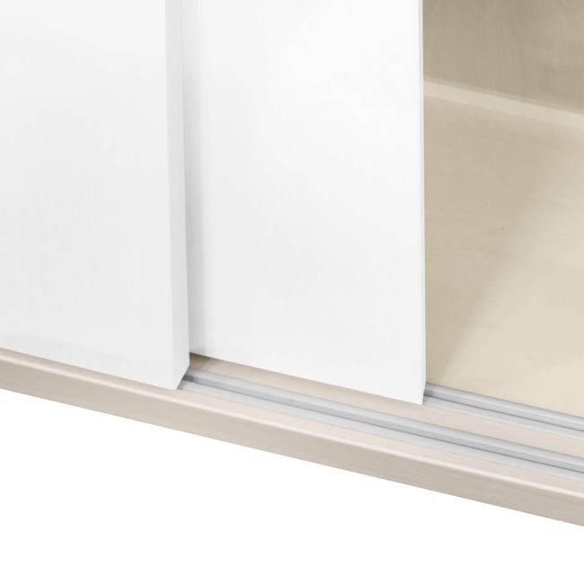UNI Schiebetürenschrank | 2 OH, 1000 x 777 mm, Ahorn / Weiß