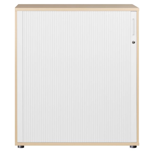 UNI Querrollladenschrank | 3 OH, 1000 x 1143 mm, Ahorn / Weiß