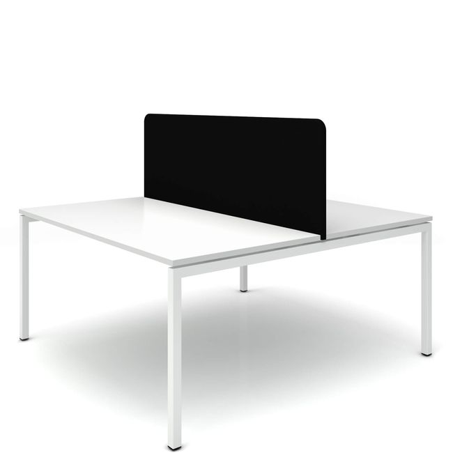 TOP Akustik-Tischtrennwand Bench | 555 mm hoch, Bezugsstoffe LUCIA / VELITO / SYNERGY