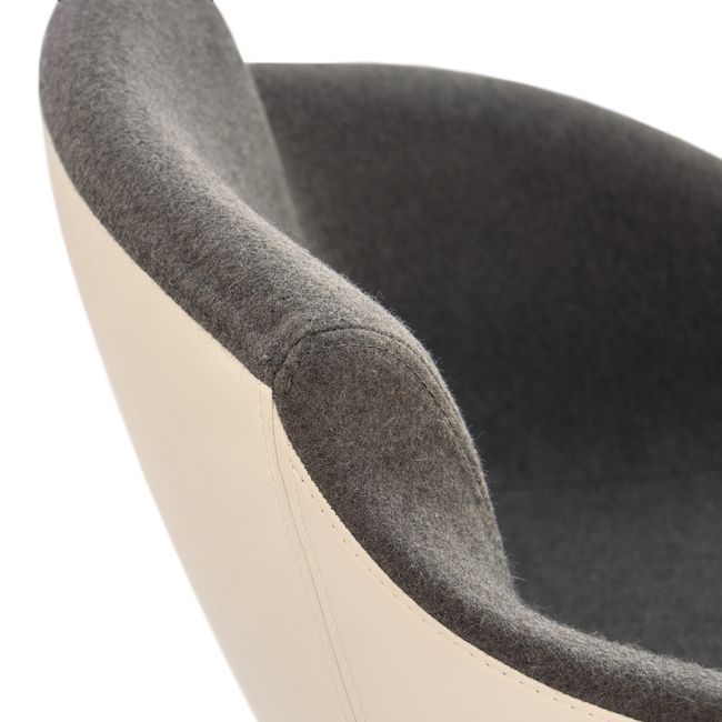 TULA Loungesessel | Massivholz-Gestell, Kunstleder