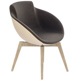 TULA Loungesessel | Massivholz-Gestell, Kunstleder