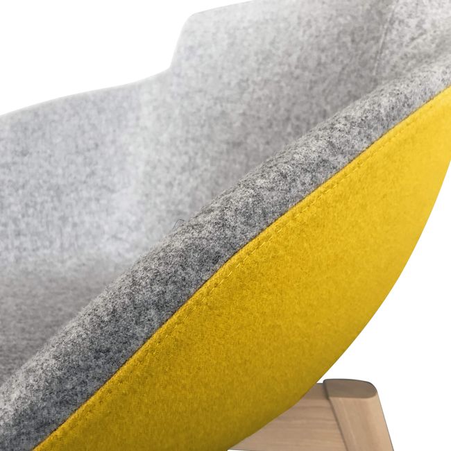 TULA Loungesessel | Massivholz-Gestell, Wollbezüge VELITO / SYNERGY