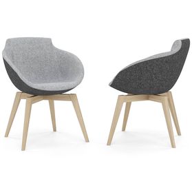 TULA Loungesessel | Massivholz-Gestell, Wollbezüge VELITO / SYNERGY