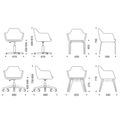 DANAE Fauteuil salon | Croix de 4 pieds, réglable de hauteur, substances de référence Lucia / Velito / Synergy - 11 Thumbnail Image