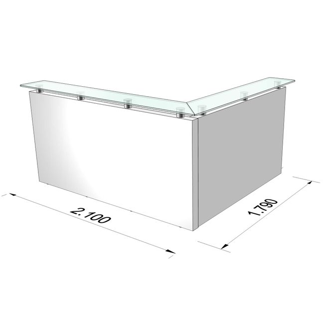 eMel - SEVILLA Empfangstheke | Ecktheke, 2100 x 1790 mm  eMel - SEVILLA Empfangstheke | Ecktheke, 2100 x 1790 mm