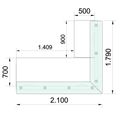eMel - SEVILLA reception desk | Corner counter, 2100 x 1790 mm - 3 Thumbnail Image