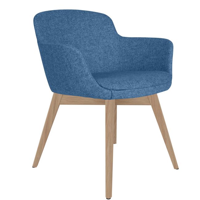 DANAE Lounge-Sessel | Esche-Echtholz-Gestell, Bezugsstoffe LUCIA / VELITO / SYNERGY