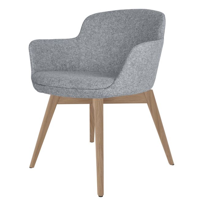 DANAE Lounge-Sessel | Esche-Echtholz-Gestell, Bezugsstoffe LUCIA / VELITO / SYNERGY