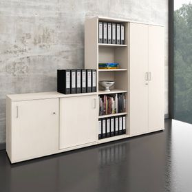 UNI Schrankwand | 5 OH, 2600 x 1897 mm, Ahorn