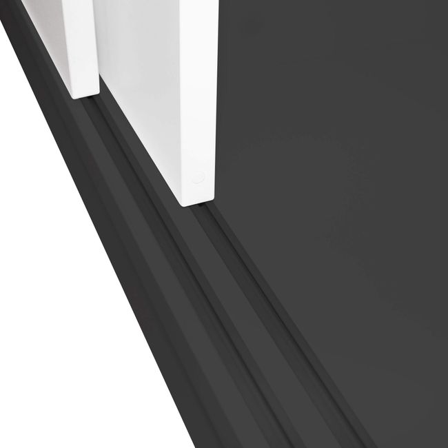 UNI Schrankwand | 5 OH, 2600 x 1897 mm, Anthrazit / Weiß