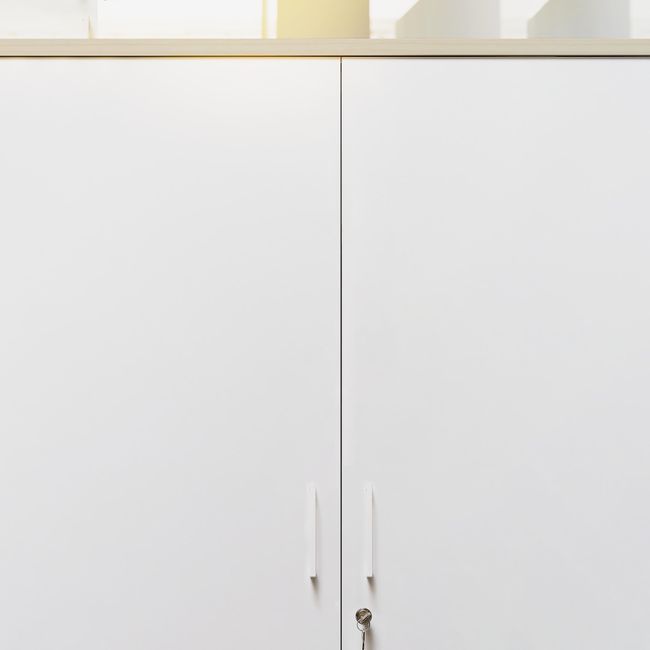 UNI Schrankwand | 5 OH, 2600 x 1897 mm, Ahorn / Weiß UNI Schrankwand | 5 OH, 2600 x 1897 mm, Ahorn / Weiß