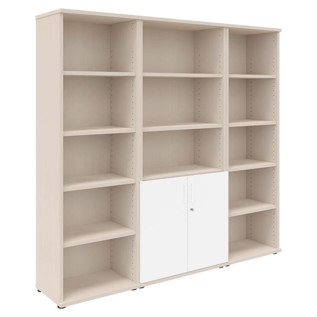 UNI Schrankwand | 5 OH, 2000 x 1897 mm, Ahorn / Weiß UNI Schrankwand | 5 OH, 2000 x 1897 mm, Ahorn / Weiß