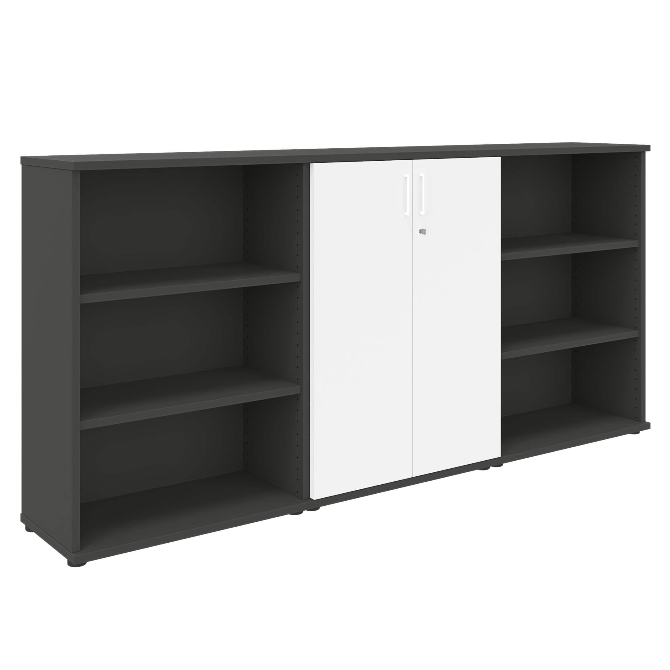 UNI Étagère murale | 3 OH, 2400 x 1143 mm, anthracite / blanc - 2 Main Image