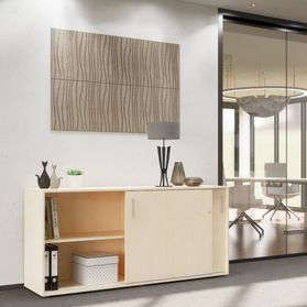 NOVA Schiebetürenschrank | 2 OH, 1640 x 740 mm, Ahorn