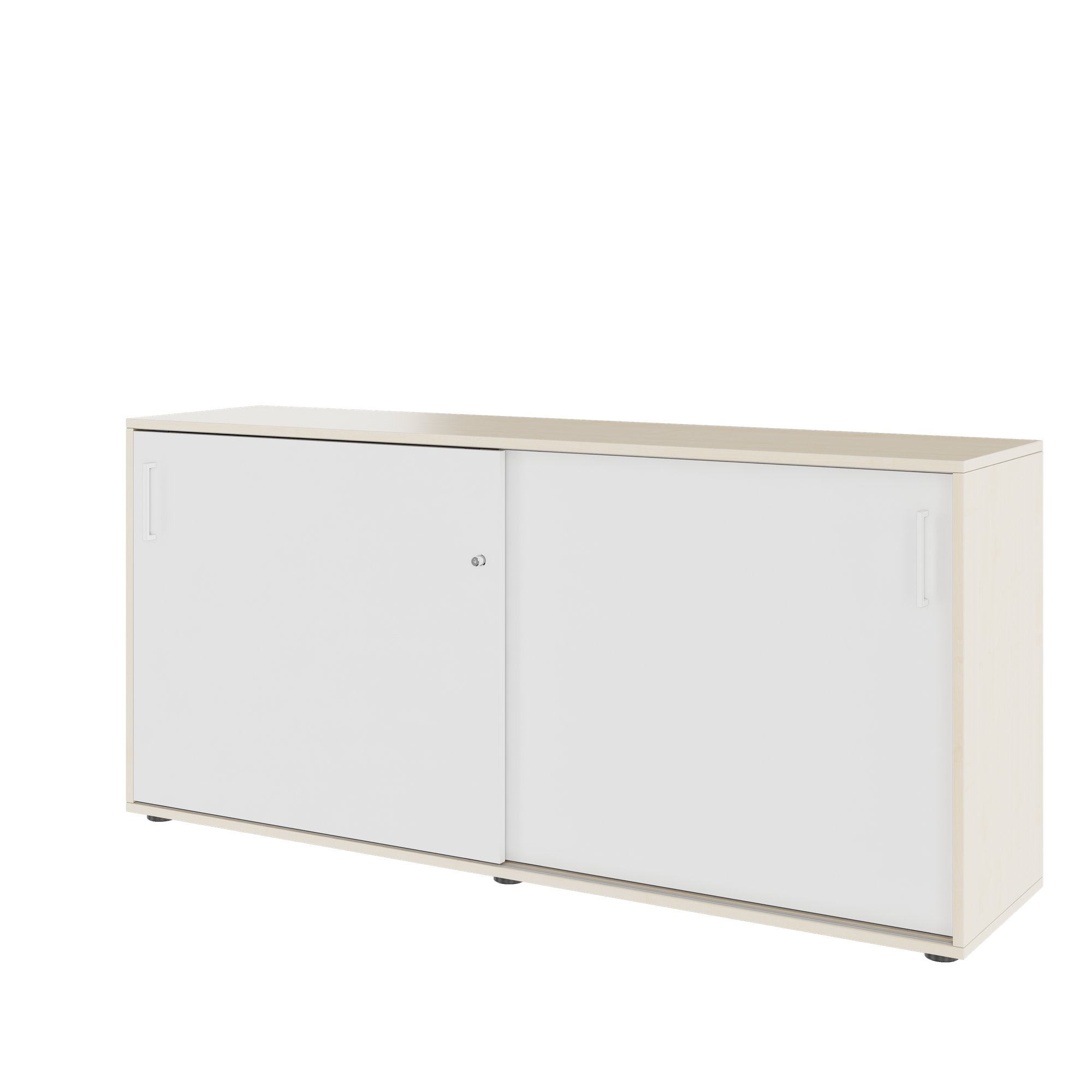 NOVA Cabinet di porta scorrevole | 2 OH, 1640 x 740 mm, acero / bianco - 7 Main Image