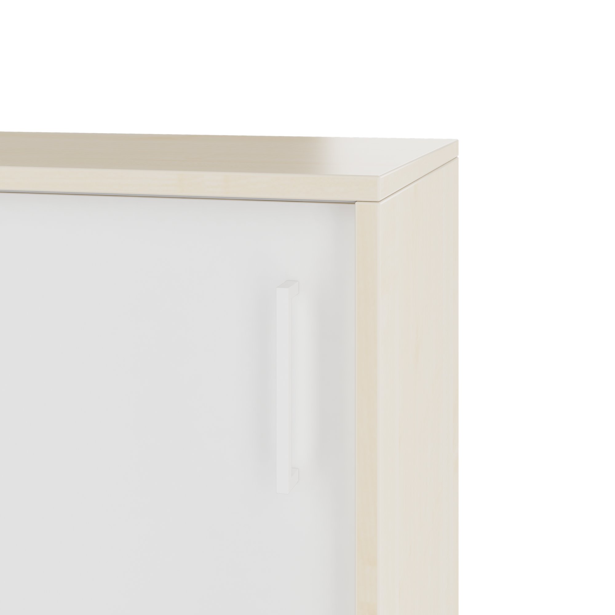 NOVA Cabinet di porta scorrevole | 2 OH, 1640 x 740 mm, acero / bianco - 10 Main Image