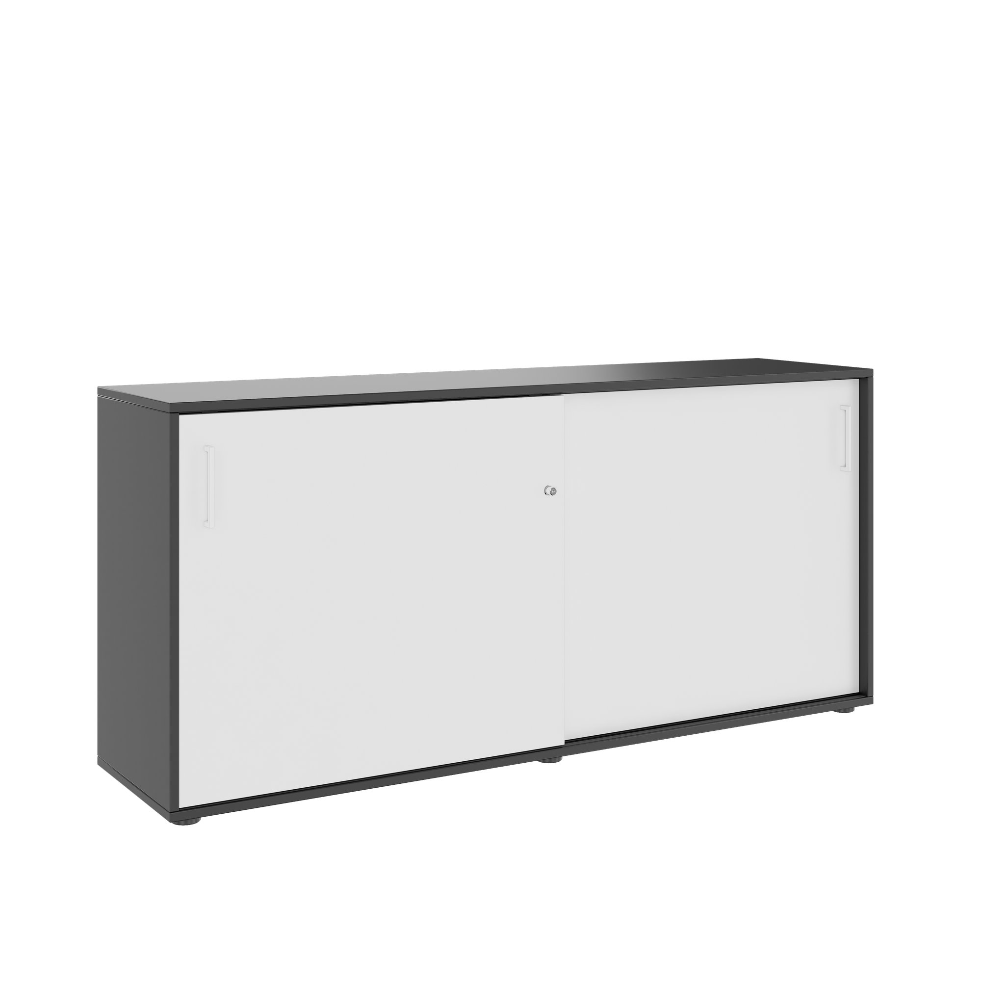 NOVA Cabinet di porta scorrevole | 2 OH, 1640 x 740 mm, antracite / bianco - 5 Main Image