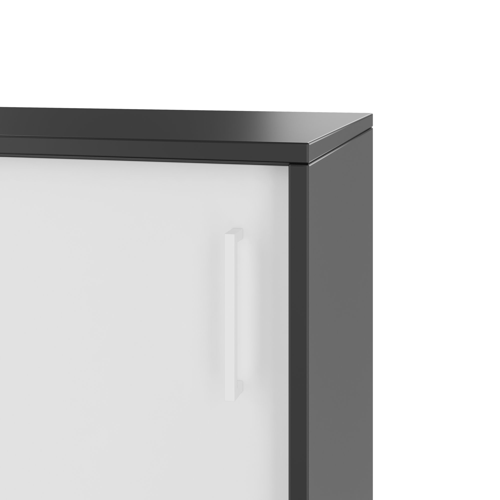 NOVA Cabinet di porta scorrevole | 2 OH, 1640 x 740 mm, antracite / bianco - 10 Main Image