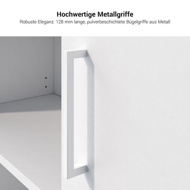 NOVA Schiebetürenschrank | 2 OH, 1640 x 740 mm, Anthrazit / Weiß