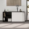 NOVA Cabinet di porta scorrevole | 2 OH, 1640 x 740 mm, antracite / bianco - 2 Thumbnail Image