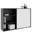NOVA Armoire de porte coulissante | 3 oh, 1640 x 1085 mm, anthracite / blanc - 3 Thumbnail Image
