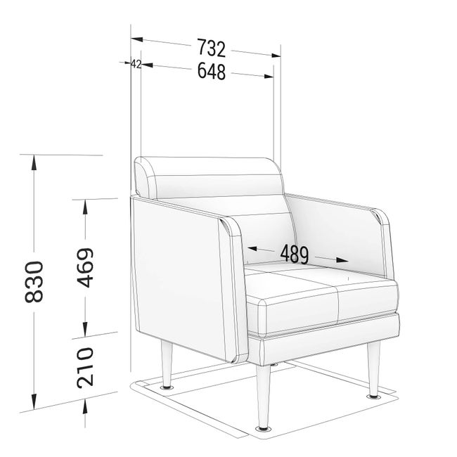 ARCIPELAGO Sofa | 1-Sitzer, Bezugsstoffe BERTA / SYNERGY ARCIPELAGO Sofa | 1-Sitzer, Bezugsstoffe BERTA / SYNERGY