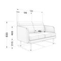 ARCIPELAGO sofa | 2-seater, upholstery fabrics BERTA / SYNERGY - 5 Thumbnail Image