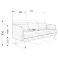 ARCIPELAGO sofa | 3-seater, upholstery fabrics BERTA / SYNERGY - 6 Thumbnail Image