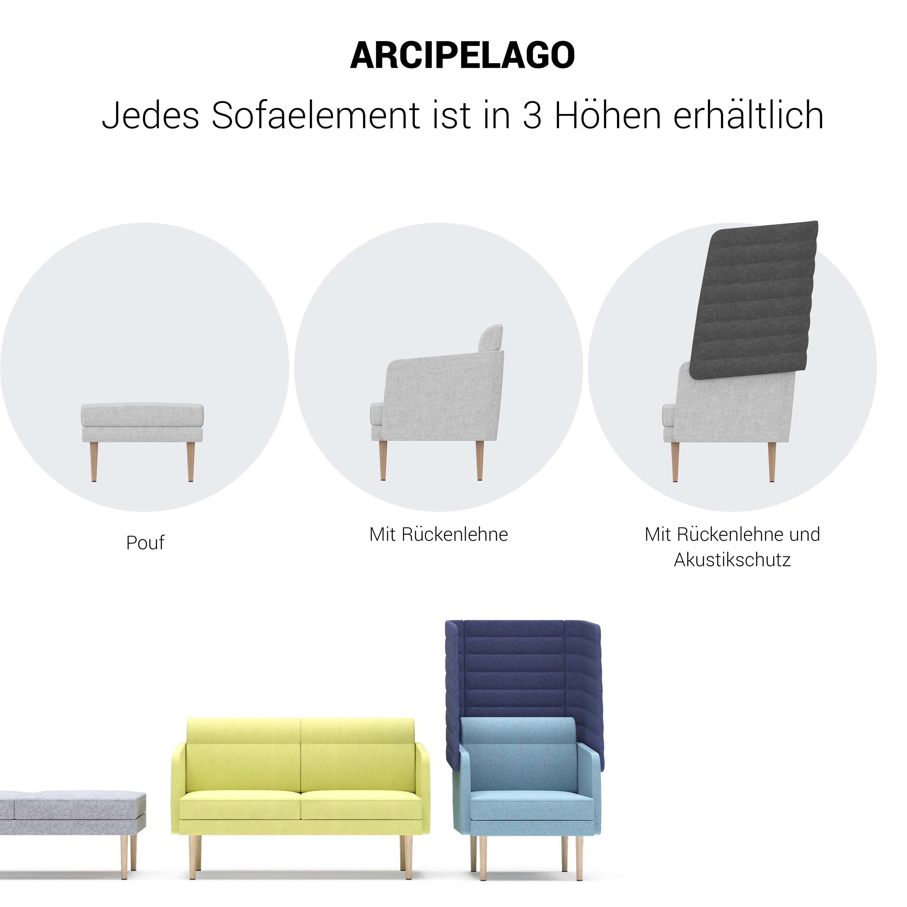 ARCIPELAGO Canapé | Substances de référence à 10 places, courbées, berta / synergie - 7 Main Image