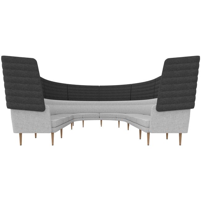 ARCIPELAGO Sofa | 10-Sitzer, curved, hohe Rückenlehne, Bezugsstoffe BERTA / SYNERGY