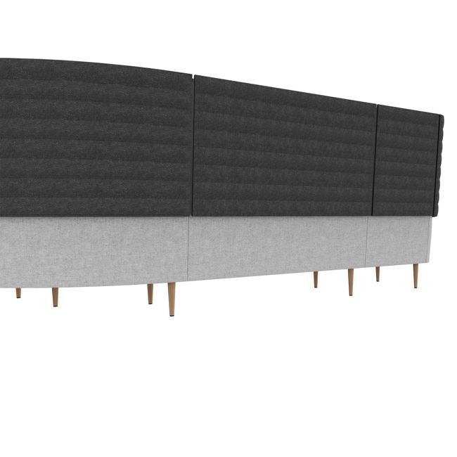 ARCIPELAGO Sofa | 10-Sitzer, curved, hohe Rückenlehne, Bezugsstoffe BERTA / SYNERGY