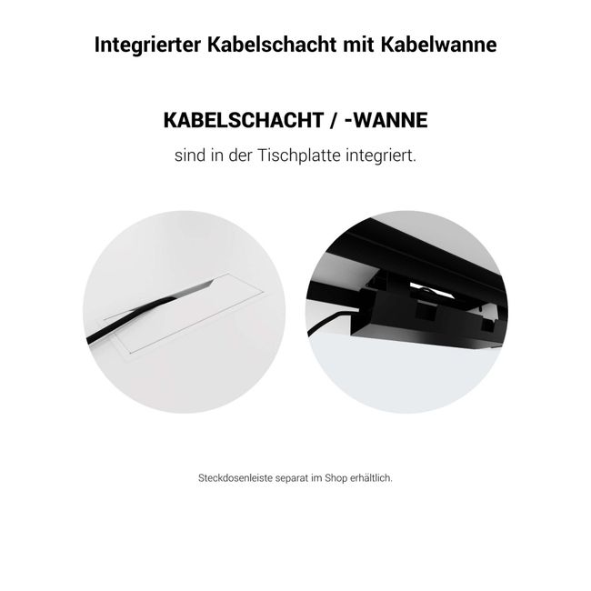 T-EASY Konferenztisch | 2400 x 1200 mm (6 - 10 Personen), Bootsform, elektrifiziert, Nussbaum 