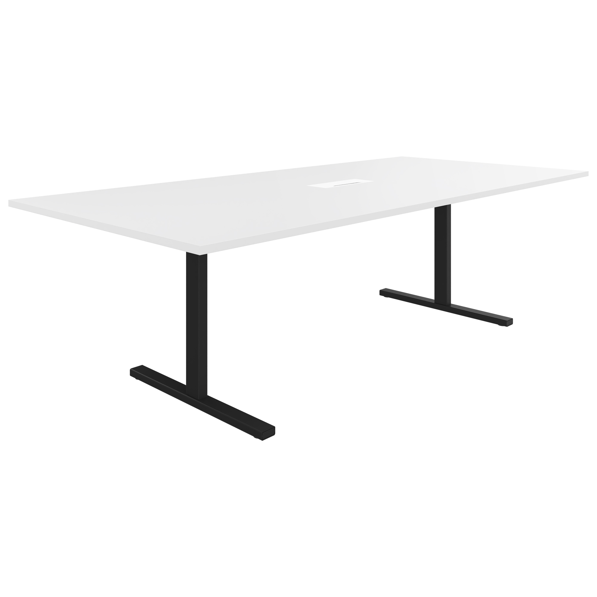 T-EASY Tableau de conférence | 2400 x 1200 mm (10 - 12 personnes), électrifié, blanc - 1 Main Image