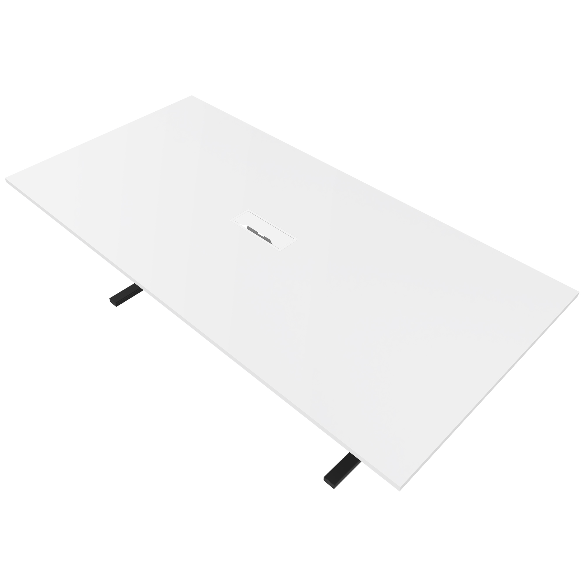T-EASY Tableau de conférence | 2400 x 1200 mm (10 - 12 personnes), électrifié, blanc - 5 Main Image