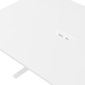 T-EASY Konferenztisch | 2400 x 1200 mm (10 - 12 Personen), elektrifiziert, Weiß
