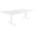 T-EASY Konferenztisch | 2400 x 1200 mm (10 - 12 Personen), elektrifiziert, Weiß