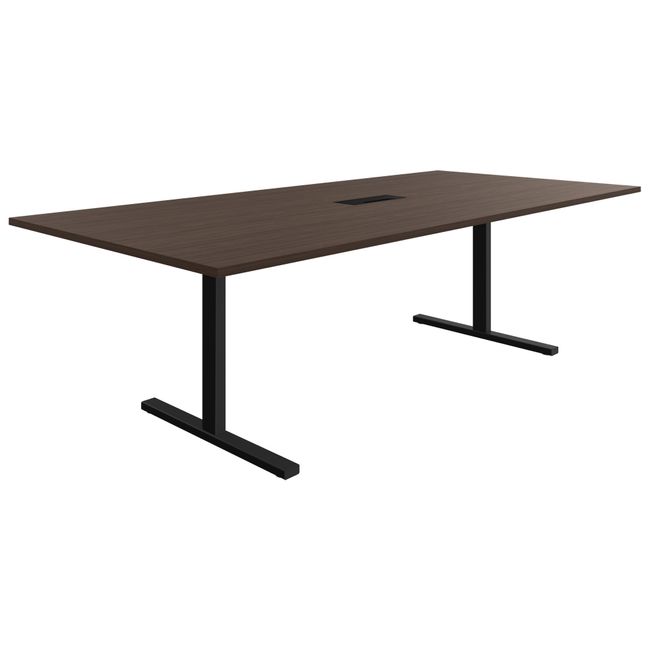T-EASY Konferenztisch | 2400 x 1200 mm (10 - 12 Personen), elektrifiziert, Nussbaum T-EASY Konferenztisch | 2400 x 1200 mm (10 - 12 Personen), elektrifiziert, Nussbaum