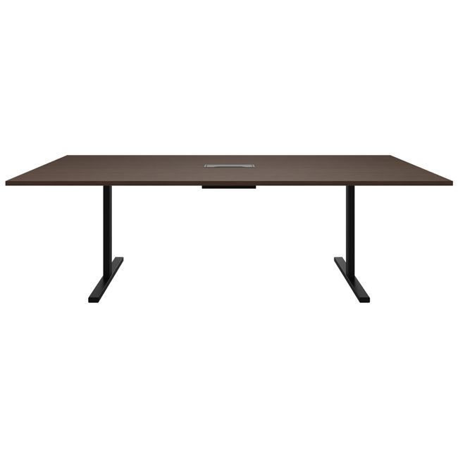T-EASY Konferenztisch | 2400 x 1200 mm (10 - 12 Personen), elektrifiziert, Nussbaum T-EASY Konferenztisch | 2400 x 1200 mm (10 - 12 Personen), elektrifiziert, Nussbaum