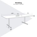 T-EASY Tableau de conférence | 2400 x 1200 mm (10 - 12 personnes), électrifié, noix - 14 Thumbnail Image