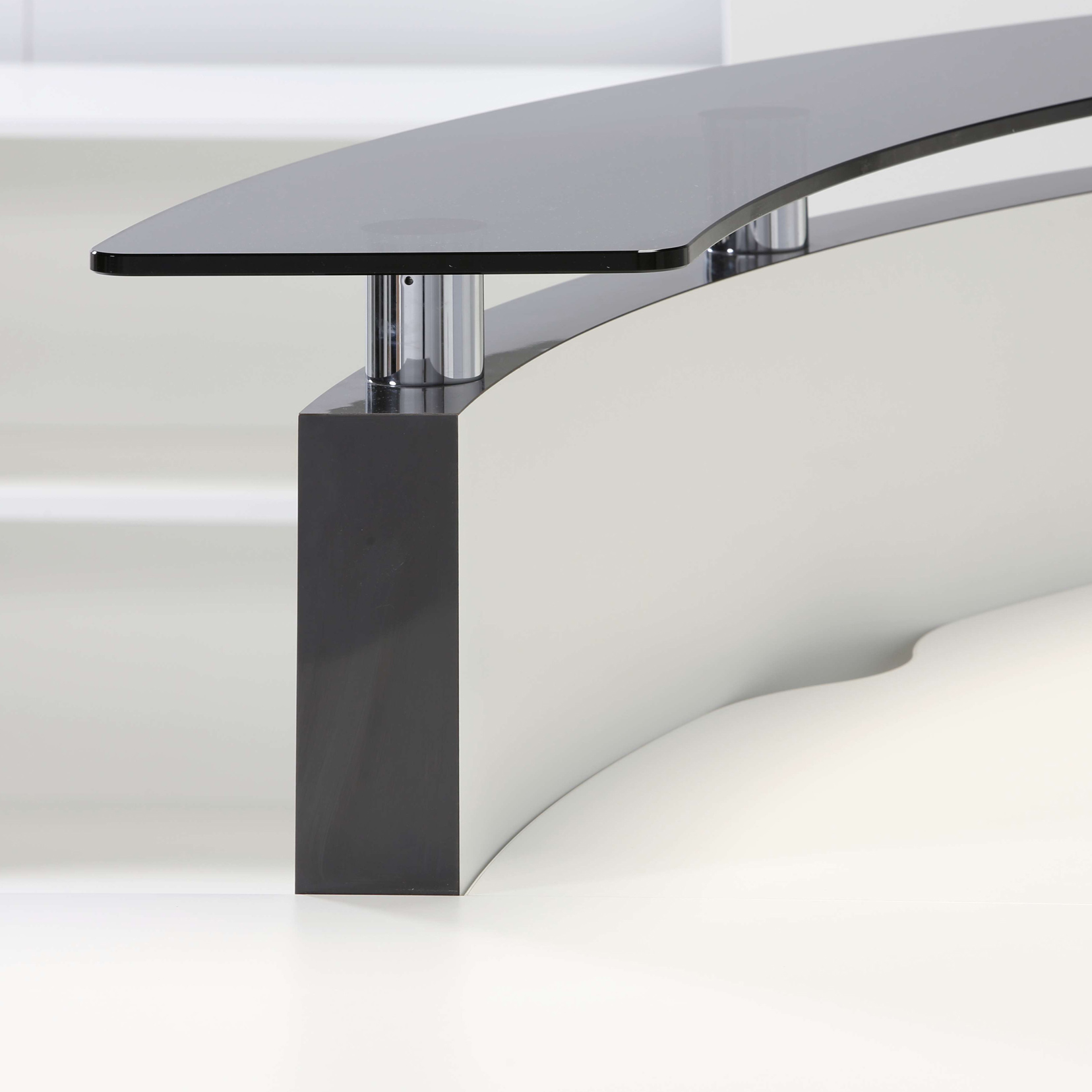 eMel - VALENCIA reception desk | Round, 2387 x 1168 mm - 9 Main Image