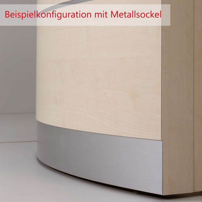 eMel - VALENCIA Empfangstheke | Rund, 2387 x 1168 mm 